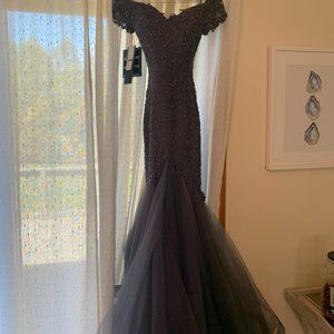 MGNY hand-beaded evening gown size 2